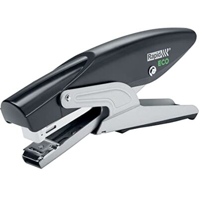 Rapid ECO Pince-Agrafeuse de Bureau en Plastique Recyclé avec Enclume Ajustable, pour Maison/Bureau/École, Gamme ECO, coloris Noir, 24812500 Rapid ECO Pince-Agrafeuse de Bureau en Plastique Recyclé avec Enclume Ajustable, pour Maison/Bureau/École, Gamme ECO, coloris Noir, 24812500