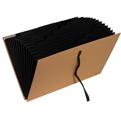 EXACOMPTA 58602E 1 Classeur Office By Me avec 18 compartiments Intérieur en carton recyclé noir Format A4 Fermeture par bande Coins métalliques dorés pour renforcer la couverture Beige EXACOMPTA 58602E 1 Classeur Office By Me avec 18 compartiments Intérieur en carton recyclé noir Format A4 Fermeture par bande Coins métalliques dorés pour renforcer la couverture Beige