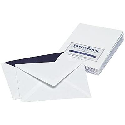 Rössler 2031831009 Paper Royal Lot de 20 enveloppes Blanc nervuré Format C6 Rössler 2031831009 Paper Royal Lot de 20 enveloppes Blanc nervuré Format C6