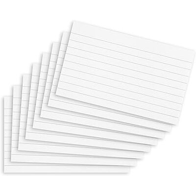 SUMMIT Lot de 200 cartes de révision, 125 x 75 mm, blanches SUMMIT Lot de 200 cartes de révision, 125 x 75 mm, blanches