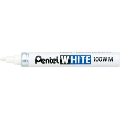 Pentel 100 WM Marqueur peinture Indélébile à Pointe Conique Moyenne Blanc Pentel 100 WM Marqueur peinture Indélébile à Pointe Conique Moyenne Blanc