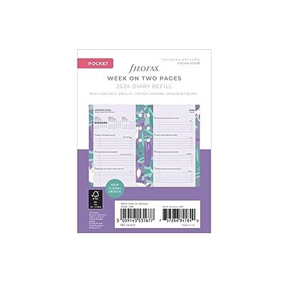 Filofax Agenda 2022 de poche avec motif floral Semaine sur 2 pages Filofax Agenda 2022 de poche avec motif floral Semaine sur 2 pages