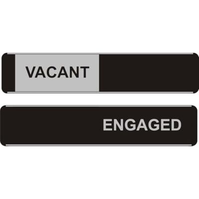 SECO Panneau coulissant Vacant/Engaged 255 mm x 52 mm – Aluminium/PVC SECO Panneau coulissant Vacant/Engaged 255 mm x 52 mm – Aluminium/PVC