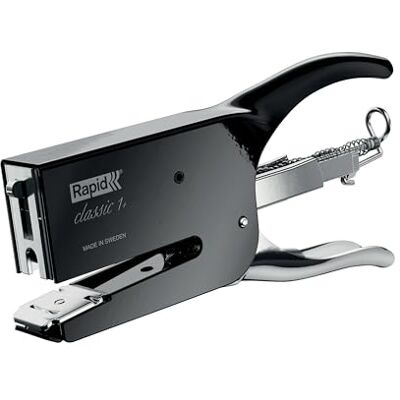 Rapid Pince-Agrafeuse Retro K1, Pour Agrafes 24/6 et 24/8mm, Capacité 50 Feuilles, Métal, Noir, 5000490 Rapid Pince-Agrafeuse Retro K1, Pour Agrafes 24/6 et 24/8mm, Capacité 50 Feuilles, Métal, Noir, 5000490