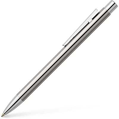 Faber-Castell 342020 Stylo à bille Neo Slim acier inoxydable, épaisseur de mine M, argent brillant Faber-Castell 342020 Stylo à bille Neo Slim acier inoxydable, épaisseur de mine M, argent brillant