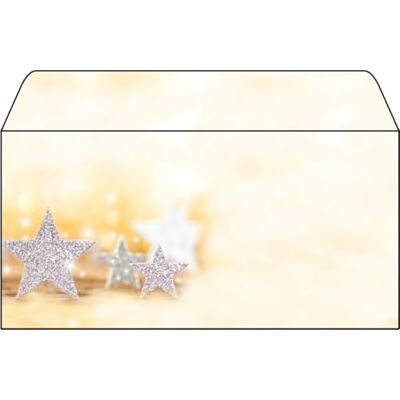 Sigel DU035 Enveloppes motif étoiles de Noël beige, format DL (11 x 22 cm), 50 pièces Sigel DU035 Enveloppes motif étoiles de Noël beige, format DL (11 x 22 cm), 50 pièces
