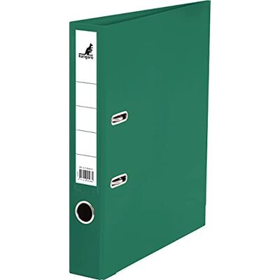 Kangaro Classeur en plastique PP Dos de 5 cm Format A4 Couleur : vert (classeur à anneaux, classeur à lettres) Kangaro Classeur en plastique PP Dos de 5 cm Format A4 Couleur : vert (classeur à anneaux, classeur à lettres)
