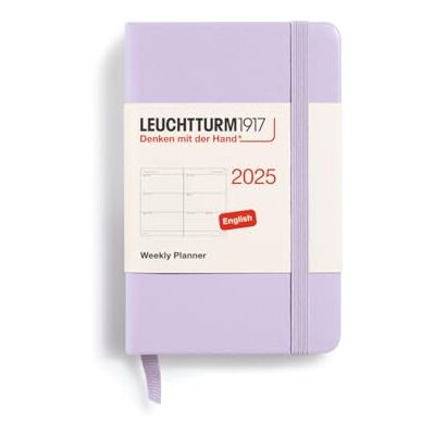 LEUCHTTURM1917 370675 Agenda semainier 2025 Mini A7, couverture rigide, 12 mois, ligné, violet LEUCHTTURM1917 370675 Agenda semainier 2025 Mini A7, couverture rigide, 12 mois, ligné, violet