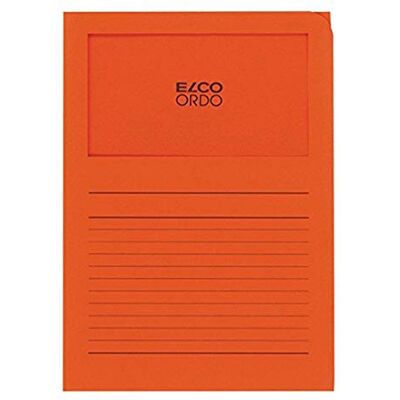 Elco 29489.82 Ordo classico boîte de 100 pochettes pour documents en papier avec impression au trait, 220x310, 120g, orange, fenêtre : oui Elco 29489.82 Ordo classico boîte de 100 pochettes pour documents en papier avec impression au trait, 220x310, 120g, orange, fenêtre : oui