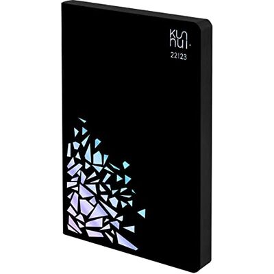 KUNNUI Agenda académique 22-23 Cuir régénéré Cristal foncé Affichage hebdomadaire Format A5-15 x 21 cm Langue: Espagnol Anglais 2 rubans d'enregistrement et autocollants KUNNUI Agenda académique 22-23 Cuir régénéré Cristal foncé Affichage hebdomadaire Format A5-15 x 21 cm Langue: Espagnol Anglais 2 rubans d'enregistrement et autocollants