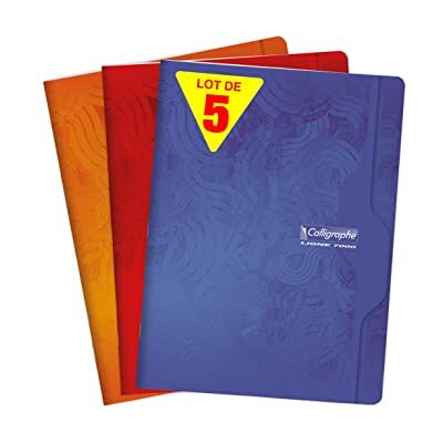 Calligraphe 7498C Lot de 5 Cahiers Agrafés (une Marque de Clairefontaine) 24x32 cm 192 Pages Grands Carreaux Papier Blanc 70g Couverture Carte Recyclée Vernie Couleurs Aléatoires Calligraphe 7498C Lot de 5 Cahiers Agrafés (une Marque de Clairefontaine) 24x32 cm 192 Pages Grands Carreaux Papier Blanc 70g Couverture Carte Recyclée Vernie Couleurs Aléatoires