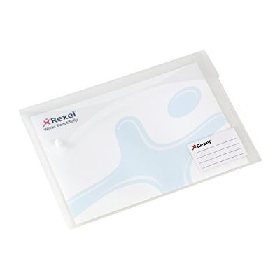 Rexel Active Xtra Pack de 5 Pochettes fermetures Blanc Rexel Active Xtra Pack de 5 Pochettes fermetures Blanc