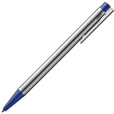 Lamy logo matt blue Stylo à bille dans un corps élégant et robuste en acier inoxydable avec recharge de grande capacité M 16 de pointe moyenne en bleu Lamy logo matt blue Stylo à bille dans un corps élégant et robuste en acier inoxydable avec recharge de grande capacité M 16 de pointe moyenne en bleu