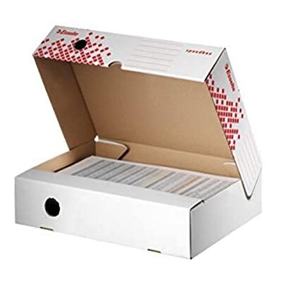 Esselte Boîte d'archives Speedbox, lot de 25, 80 mm, 623910, Blanc Esselte Boîte d'archives Speedbox, lot de 25, 80 mm, 623910, Blanc