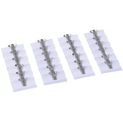 Europel Lot de 24 porte-badges avec pince crocodile, épingle à nourrice et feuilles d'insertion de cartes vierges Porte-carte d'identité horizontal pour l'école, l'université, le bureau et les événements d'entreprise 75 x 40 mm Europel Lot de 24 porte-badges avec pince crocodile, épingle à nourrice et feuilles d'insertion de cartes vierges Porte-carte d'identité horizontal pour l'école, l'université, le bureau et les événements d'entreprise 75 x 40 mm