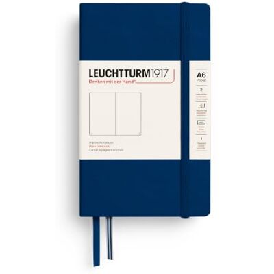 LEUCHTTURM1917 342920 Carnet de notes Pocket (A6), couverture rigide, 187 187 pages numérotées, reliure filée, papier 80 g/m², 2 marque-pages, poche pliante, sans acide LEUCHTTURM1917 342920 Carnet de notes Pocket (A6), couverture rigide, 187 187 pages numérotées, reliure filée, papier 80 g/m², 2 marque-pages, poche pliante, sans acide