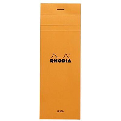 Rhodia 8600C Bloc Agrafé Shopping N°8 Orange Ligné 7,4 x 21 cm 80 Feuillets Rhodia 8600C Bloc Agrafé Shopping N°8 Orange Ligné 7,4 x 21 cm 80 Feuillets