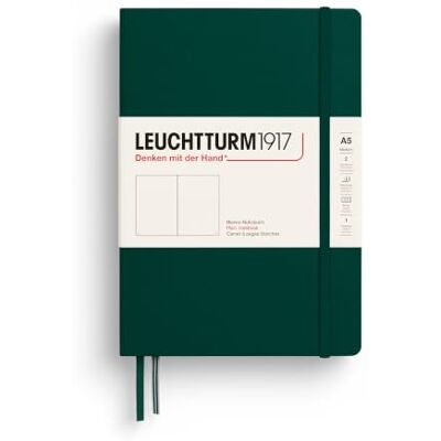 LEUCHTTURM1917 367254 Carnet de notes Medium (A5), Couverture rigide, 251 pages numérotées, Forest Green, blanc LEUCHTTURM1917 367254 Carnet de notes Medium (A5), Couverture rigide, 251 pages numérotées, Forest Green, blanc