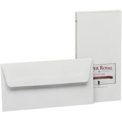 Rössler 2033831170 Paper Royal Lot de 20 enveloppes Gris glacé Format DIN long Rössler 2033831170 Paper Royal Lot de 20 enveloppes Gris glacé Format DIN long