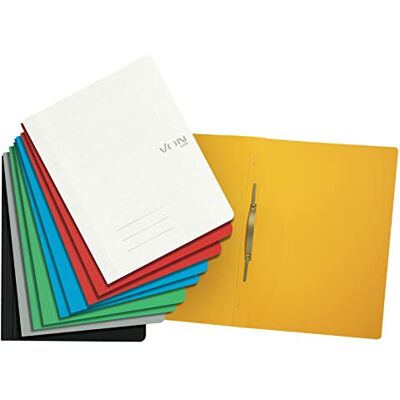 Leitz VON 30162099 Lot de 10 chemises A4, en carton 100% recyclé avec pince en métal, pour 250 feuilles, classeur à couverture souple, pour l'école, l'étude et la maison, multicolore Leitz VON 30162099 Lot de 10 chemises A4, en carton 100% recyclé avec pince en métal, pour 250 feuilles, classeur à couverture souple, pour l'école, l'étude et la maison, multicolore