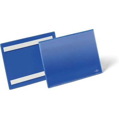 Durable 179507 Lot de 50 Porte-étiquettes logistique adhésives A5 paysage Bleu Durable 179507 Lot de 50 Porte-étiquettes logistique adhésives A5 paysage Bleu