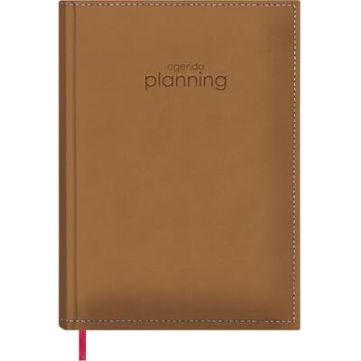 DOHE Agenda annuel Planning 2022 – Agenda hebdomadaire – Agenda perpétuel – Format A4 21 x 29,7 cm – Couleur cammel – Planificateur mensuel portable – DOHE Agenda annuel Planning 2022 – Agenda hebdomadaire – Agenda perpétuel – Format A4 21 x 29,7 cm – Couleur cammel – Planificateur mensuel portable –