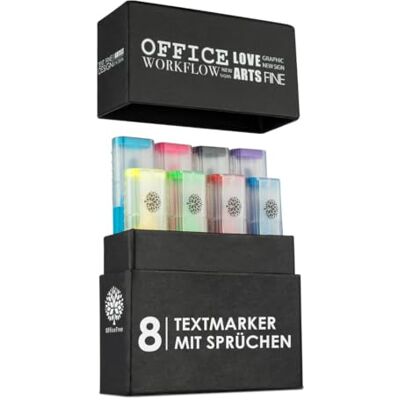 OfficeTree Lot De 8 Surligneurs Amusants Dans Une Boîte – Dictons Méchants – Surligneurs Avec Dictons Comme Articles De Bureau Amusants Pour Étudiants, Enseignants, Collègues OfficeTree Lot De 8 Surligneurs Amusants Dans Une Boîte – Dictons Méchants – Surligneurs Avec Dictons Comme Articles De Bureau Amusants Pour Étudiants, Enseignants, Collègues