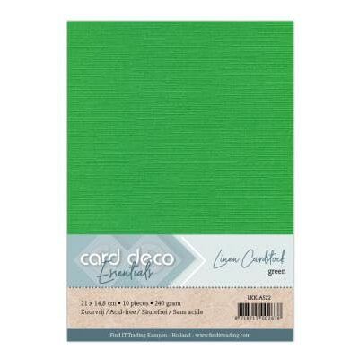 Dotty Design Papier cartonné en lin Vert Format A5 Dotty Design Papier cartonné en lin Vert Format A5