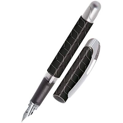 Online Stylo à encre College Black Style│ stylo plume ergonomique pour l'école │ plume moyenne, partie soft grip │ pour cartouches d'encre standard │ rechargeable │idéal pour enfants Online Stylo à encre College Black Style│ stylo plume ergonomique pour l'école │ plume moyenne, partie soft grip │ pour cartouches d'encre standard │ rechargeable │idéal pour enfants