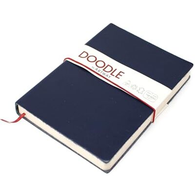 Artway Indigo Doodle Journal/carnet de croquis en cuir bleu marine 175mm x 125mm 164 côtés/82 pages de papier cartouche 150gsm Artway Indigo Doodle Journal/carnet de croquis en cuir bleu marine 175mm x 125mm 164 côtés/82 pages de papier cartouche 150gsm