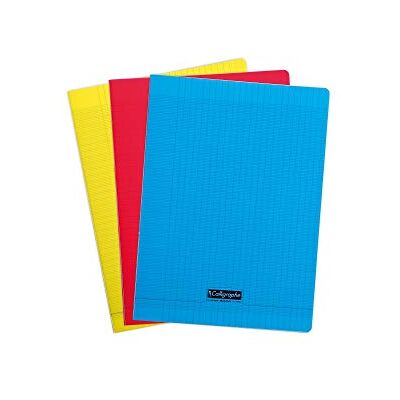 Calligraphe 183390AMZC Lot de 3 Cahiers Agrafés (une Marque de Clairefontaine) 24x32 cm 192 Pages Grands Carreaux Papier Blanc 90 g Couvertures Polypro Assorties (Bleu, Rouge et Jaune) Calligraphe 183390AMZC Lot de 3 Cahiers Agrafés (une Marque de Clairefontaine) 24x32 cm 192 Pages Grands Carreaux Papier Blanc 90 g Couvertures Polypro Assorties (Bleu, Rouge et Jaune)