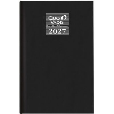 QUO VADIS Agenda 2025 Recettes/Dépenses Journalier Français Vanolin Noir 12 mois de janvier à décembre 13x21 cm Papier Clairefontaine blanc Fabrication française QUO VADIS Agenda 2025 Recettes/Dépenses Journalier Français Vanolin Noir 12 mois de janvier à décembre 13x21 cm Papier Clairefontaine blanc Fabrication française