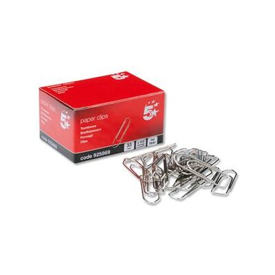 5 Star Lot de 10 trombones sans déchirure XL 33 mm de long 5 Star Lot de 10 trombones sans déchirure XL 33 mm de long