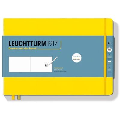 LEUCHTTURM1917 362368 Carnet de croquis Landscape (A5), couverture rigide, 112 pages (150 g/m²), citron LEUCHTTURM1917 362368 Carnet de croquis Landscape (A5), couverture rigide, 112 pages (150 g/m²), citron