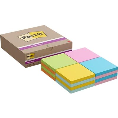 Post-it Notes Autocollantes Super Sticky, 16 Blocs, 90 Feuilles par Bloc, 76 mm x 76 mm, Vert, Rose, Orange, Jaune, Bleu Feuillets Super Adhésifs pour Prise de Notes, Listes de Tâches et Rappels Post-it Notes Autocollantes Super Sticky, 16 Blocs, 90 Feuilles par Bloc, 76 mm x 76 mm, Vert, Rose, Orange, Jaune, Bleu Feuillets Super Adhésifs pour Prise de Notes, Listes de Tâches et Rappels