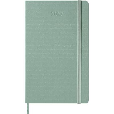 Moleskine Agenda Hebdomadaire 2027, Agenda de 12 Mois avec Espace pour Prendre des Notes, Couverture Rigide et Fermeture Élastique, Format Large 13x21 Cm, Couleur Vert Sauge Moleskine Agenda Hebdomadaire 2027, Agenda de 12 Mois avec Espace pour Prendre des Notes, Couverture Rigide et Fermeture Élastique, Format Large 13x21 Cm, Couleur Vert Sauge