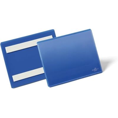 Durable 176307 Lot de 50 Porte-étiquettes logistique adhésives A6 paysage Bleu Durable 176307 Lot de 50 Porte-étiquettes logistique adhésives A6 paysage Bleu