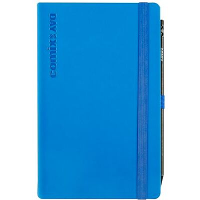 COMIX Large Agenda 2026, 12 mois, journalier, avec boucle élastique porte-crayon ou stylo, fermeture avec élastique et signet, crayon inclus, 13 x 21 h bleu COMIX Large Agenda 2026, 12 mois, journalier, avec boucle élastique porte-crayon ou stylo, fermeture avec élastique et signet, crayon inclus, 13 x 21 h bleu