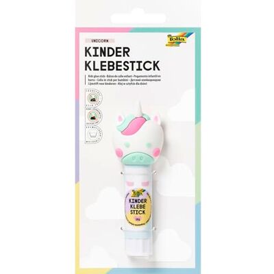 Folia 2411-Kinder Klebestick Unicorn, 10 g, bâton incolore avec Motif Licorne et Bouchon 3D, sans Acide ni solvant, Colle pour Papier et Carton, Glue, Colorless Folia 2411-Kinder Klebestick Unicorn, 10 g, bâton incolore avec Motif Licorne et Bouchon 3D, sans Acide ni solvant, Colle pour Papier et Carton, Glue, Colorless