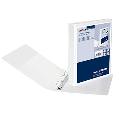 EXACOMPTA Falken Classeur de présentation en plastique pour classeur de présentation DIN A4 en plastique blanc 4 anneaux 30mm weiß EXACOMPTA Falken Classeur de présentation en plastique pour classeur de présentation DIN A4 en plastique blanc 4 anneaux 30mm weiß