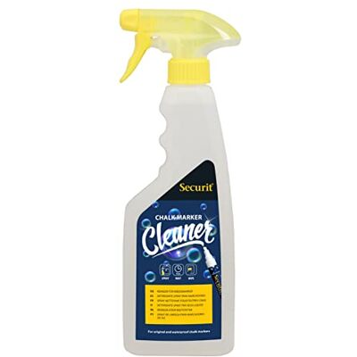 SECURIT Spray nettoyant 500 ml (Import Royaume Uni) Élimine les Résidus Étanches Sans Traces Tableau Noir, Ardoise, PVC Couleur Clair SECURIT Spray nettoyant 500 ml (Import Royaume Uni) Élimine les Résidus Étanches Sans Traces Tableau Noir, Ardoise, PVC Couleur Clair