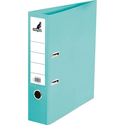 Kangaro Classeur en plastique PP Dos de 7,5 cm Format A4 Couleur turquoise (classeur à anneaux, classeur à lettres) Kangaro Classeur en plastique PP Dos de 7,5 cm Format A4 Couleur turquoise (classeur à anneaux, classeur à lettres)