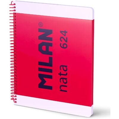 MILAN ® Cahier A4 à spirale et couverture rigide, papier quadrillé, 80 feuilles crème®, rose MILAN ® Cahier A4 à spirale et couverture rigide, papier quadrillé, 80 feuilles crème®, rose