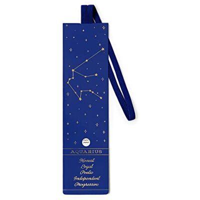Legami Marque-page avec élastique marque-page, utile également pour maintenir le livre fermé, en papier certifié plastifié, 4,7 x 17,5 cm, thème Aquarius Legami Marque-page avec élastique marque-page, utile également pour maintenir le livre fermé, en papier certifié plastifié, 4,7 x 17,5 cm, thème Aquarius