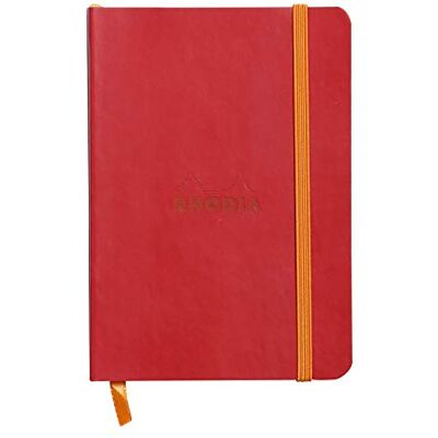 Rhodia 117313C Carnet Souple Coquelicot A6 10,5 x 14,8 cm Ligné 144 pages Papier Clairefontaine Ivoire 90 g/m² Marque-Page, Fermeture Élastique Simili Cuir Collection rama Rhodia 117313C Carnet Souple Coquelicot A6 10,5 x 14,8 cm Ligné 144 pages Papier Clairefontaine Ivoire 90 g/m² Marque-Page, Fermeture Élastique Simili Cuir Collection rama