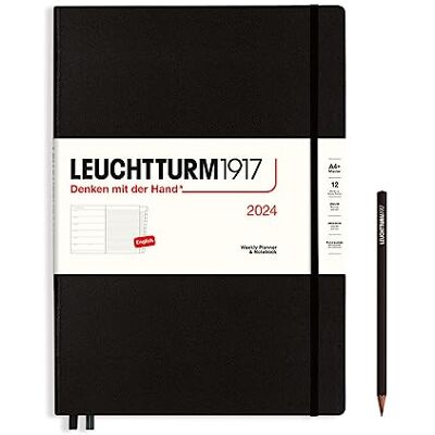 LEUCHTTURM1917 367694 Agenda semainier & carnet Master (A4+) 2024 12 mois, noir, anglais LEUCHTTURM1917 367694 Agenda semainier & carnet Master (A4+) 2024 12 mois, noir, anglais