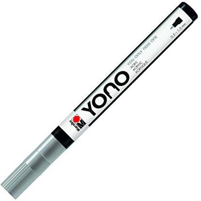 Marabu Marqueur YONO 12400101078 Gris 078 Stylo acrylique polyvalent avec pointe ogive japonaise fine 0,5-1,5 mm, à base d'eau, résistant à la lumière et à l'eau, pour presque tous les supports Marabu Marqueur YONO 12400101078 Gris 078 Stylo acrylique polyvalent avec pointe ogive japonaise fine 0,5-1,5 mm, à base d'eau, résistant à la lumière et à l'eau, pour presque tous les supports