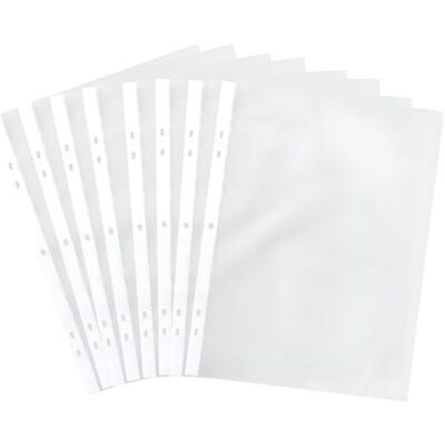 1ABOVE Lot de 100 pochettes perforées en plastique transparent A5 45 microns, idéales pour ranger certificats, programmes, timbres et reçus (1) 1ABOVE Lot de 100 pochettes perforées en plastique transparent A5 45 microns, idéales pour ranger certificats, programmes, timbres et reçus (1)
