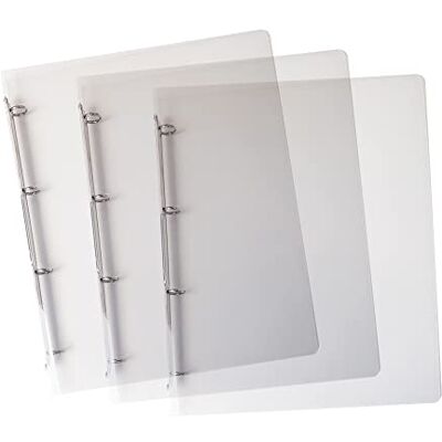 Favorit 400116630 Lumina Classeur en polypropylène avec 4 anneaux ronds Diamètre 15 mm Transparent 22 x 30 cm Favorit 400116630 Lumina Classeur en polypropylène avec 4 anneaux ronds Diamètre 15 mm Transparent 22 x 30 cm