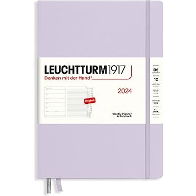 LEUCHTTURM1917 Composition (B5) 367846 Agenda semainier 2024, 12 mois, Lilac, en anglais LEUCHTTURM1917 Composition (B5) 367846 Agenda semainier 2024, 12 mois, Lilac, en anglais